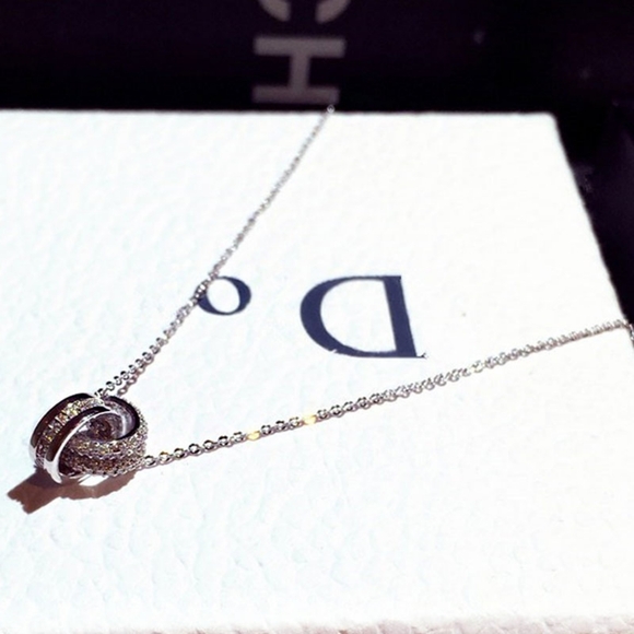 14k gold diamond necklace - Picture 9 of 13